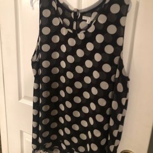 Flirty double layered sheer sleeveless top XL